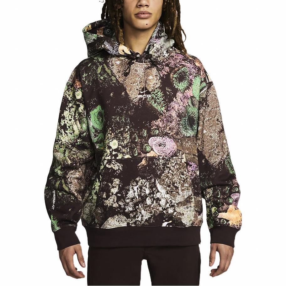 Nike ACG Therma-Fit Tuff Fleece Pullover Hoodie Orange Men Streetwear DV9096-885