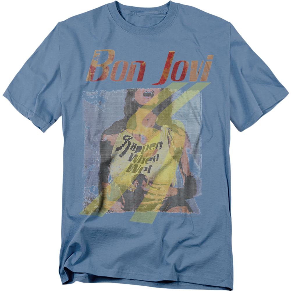 Bon Jovi Unisex Adult Slippery When Wet T-Shirt