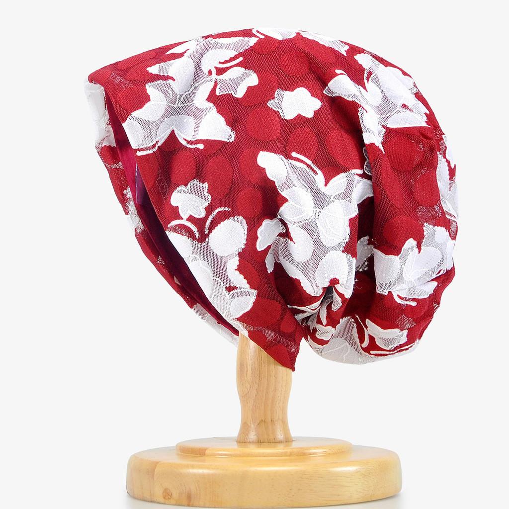 Butterfly Print Thin Knit Hat With Breathability And Windproof Features For Seasonal Use