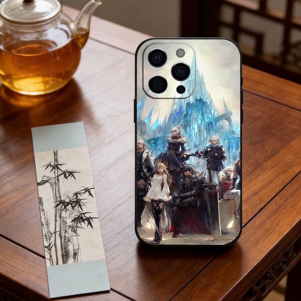 Final Fantasy XIV Phone Case For iPhone 17,16,15,14,13,12,11 Plus,Pro Max,XS,Soft Silicone Black Cover