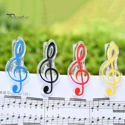 Note Clip Musical Scale Shape Reusable Hollow Out Portable Memo Paper Clip Index Bookmark Book Office School Stationery Supplies Clip