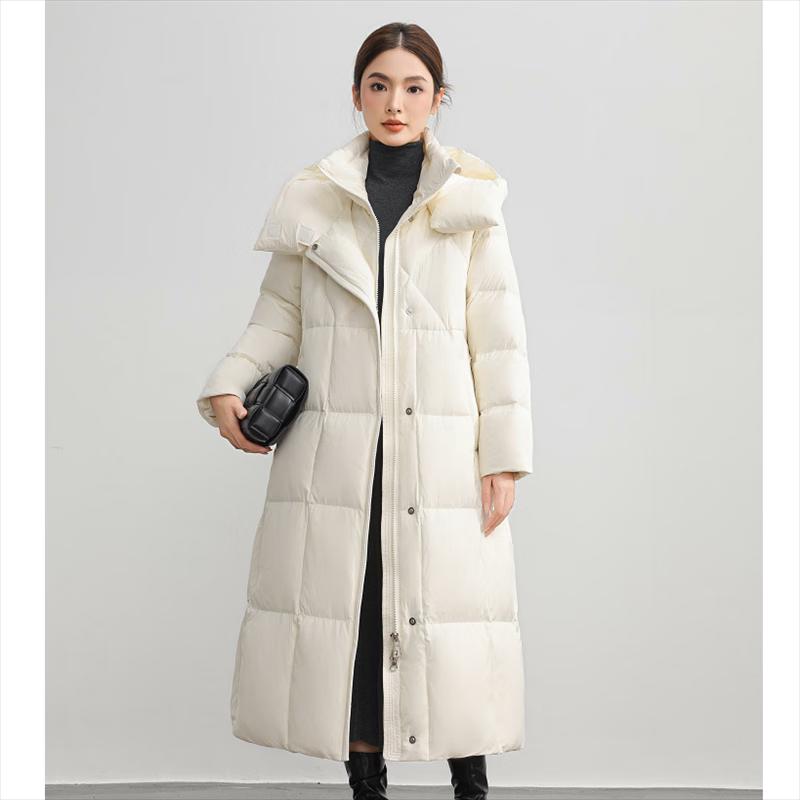 

SNOWFLYING Women s 2024 Long Hooded Down Jacket H9671 XL