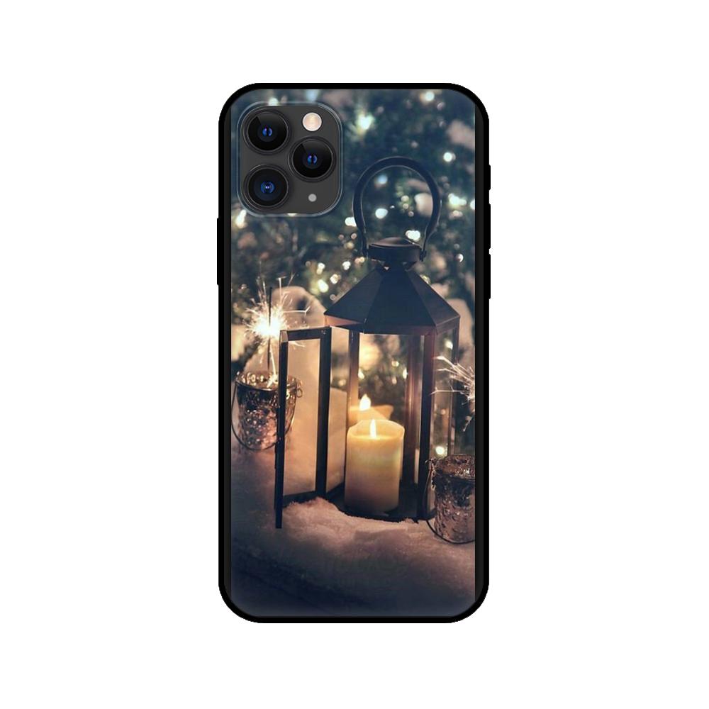 Black tpu case for iphone 5 5s se 2020 6 6s 7 8 plus x 10 XR XS 11 12 mini pro MAX back cover Landscape Winter Light Snow