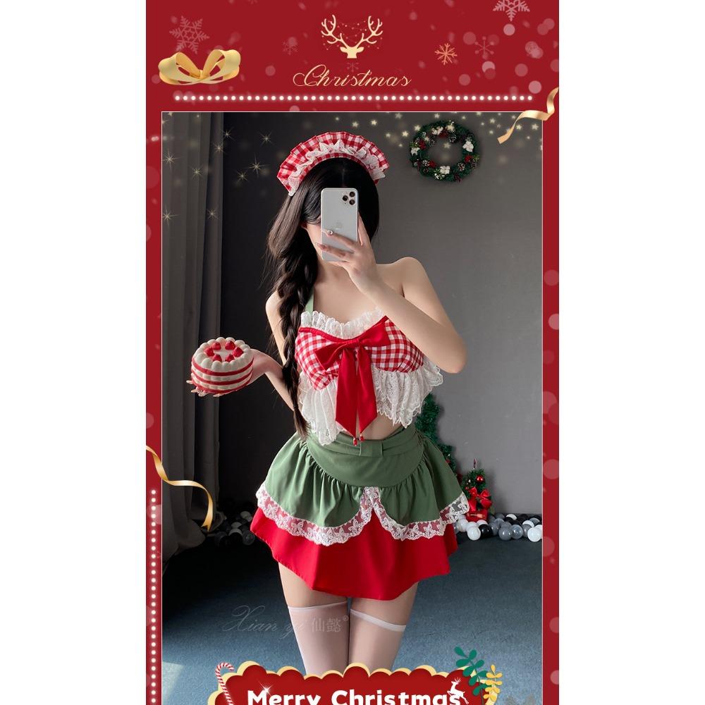 Xianyi Sex Underwear Christmas Clothing Sweet Girl Uniform Cute Maid Clothing Bed Passion Small Breast Set Temptation 655