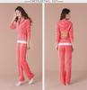 2025 Autumn Korean Gold Velvet Embroidered Outdoor Two-Piece Suit In Plus Size