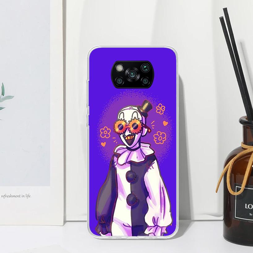 Horror Movie Terrifier Phone Case For Xiaomi Poco X7 X6 X5 M7 M8 Pro F7 Ultra Redmi 15C 15 13C 13 12C 12 10 10C 10A Art Fundas P