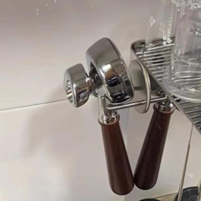 1Pcs Coffee Bottomless Portafilter Wall Rack Self-adhesive 51mm/53mm/54mm/58mm Coffee Bottom Filter Holder Tools Cafe Accessories