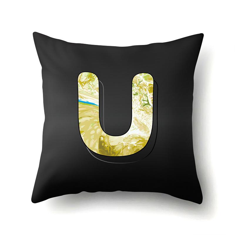 Polyester Pillowcase 3D Three-dimensional Effect Cushion Set Decorative Printing 26 English Letter Pillowcase