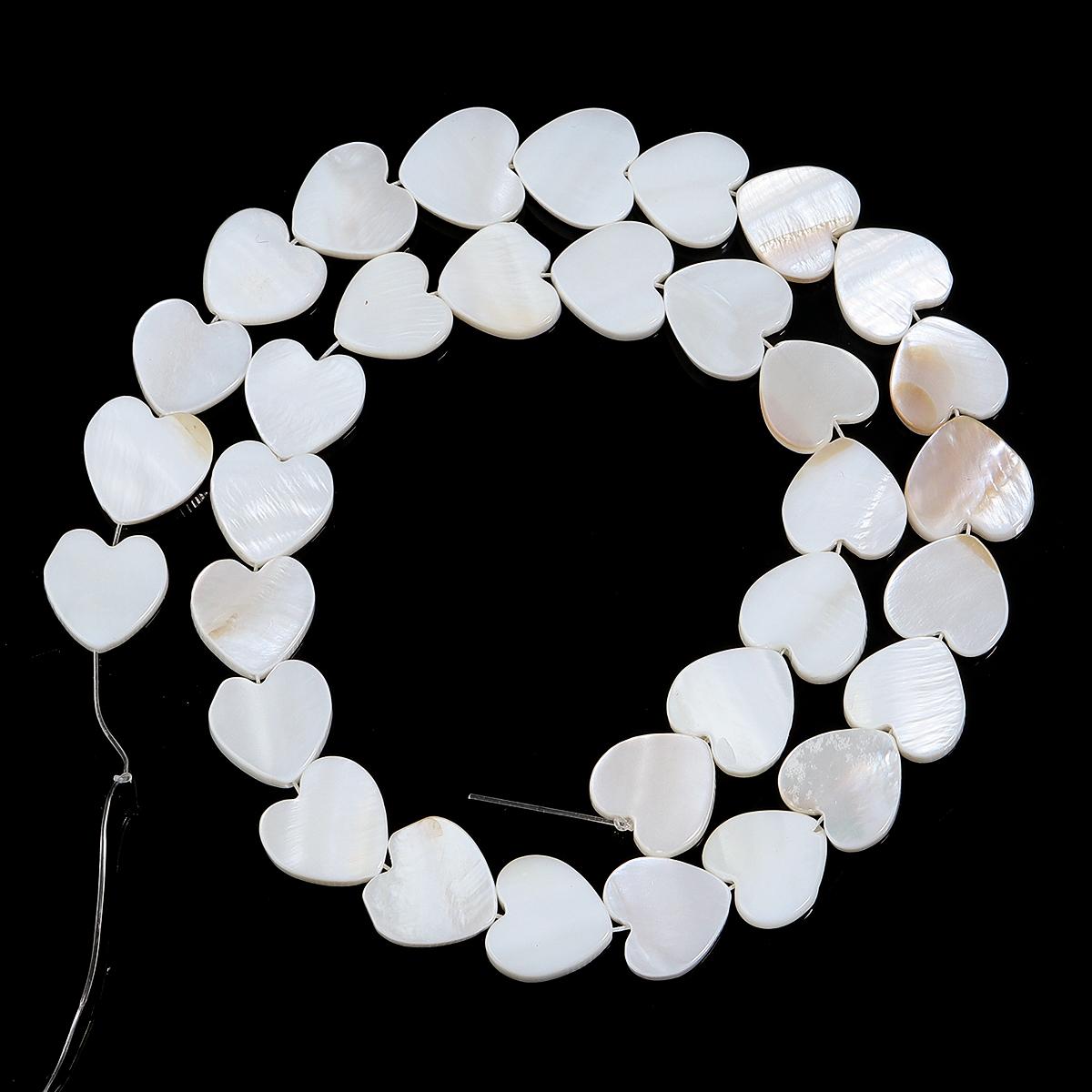 

20-55pcs/lot Love Heart Shell Beads Natural Shell Beads Loose Spacer Beads For Jewelry Making Diy Bracelet Necklace Accessories 8mm apx 42pcs