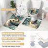 4Pcs Bathroom Shower Curtain Set  Funny Singing Cat Pattern Bathroom Curtain With 12 Hooks Non Slip Rugs Toilet Cover Mat Bathroom Partition