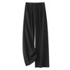 Women's Gray Wide-Leg Drapey Pants - Spring 2025 High-End, Slimming Straight-Leg Trousers