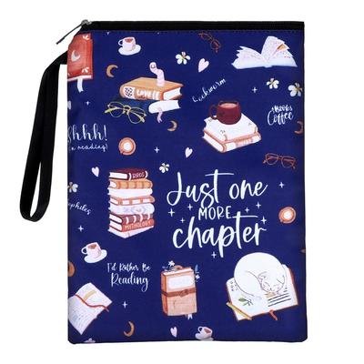 Waterproof Zipper Book Protector: Printed Book Bag & Cover for Book Lovers