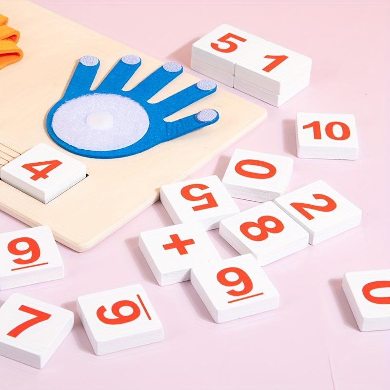 Wooden Finger Counting Board Interactive Math Toy For Toddlers Sensory Number Recognition Fine Motor Skills Arithmetic