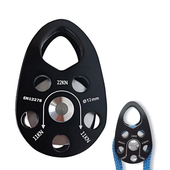 Climbing Fixed Plate Purpose Small Metal Micro Pulley 28KN General Single Sheave Hauling Pulley