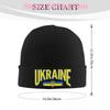 Ukrainian Trident Beanie Hats Flag Knitting Hat Outdoor Warm Soft Unisex Women Caps Winter Printed Vintage Bonnet Hats Gift