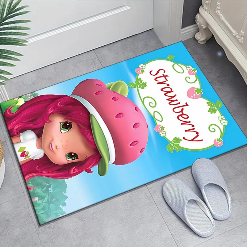 1pc Strawberry Princess5 Design Area Rug - Non-Slip, Soft & Cozy Floor Mat for Living Room, Bedroom, Office - Indoor/Outdoor Decorative Carpet