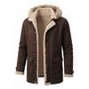 Men's Winter Thickened Fleece Lined Hooded Parka Jacket with Fur Collar S-5XL  New Outdoor Hiking Warm Coat