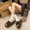 Leopard Print Fluffy Slippers Women's 2025 Autumn and Winter New Fashion Slippers Can Be Worn Outside European and American Style Wild Animal Patt
