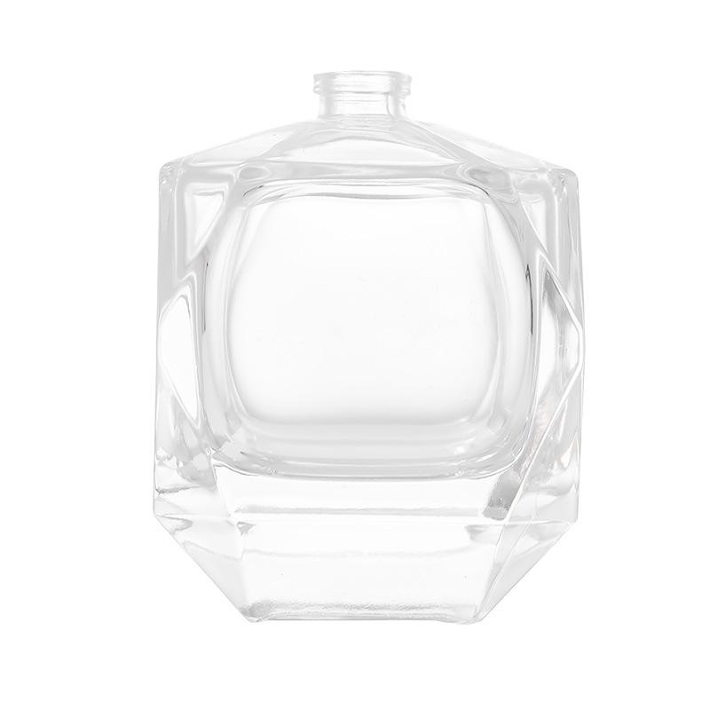 Transparent Glass Perfume Spray Bottle with Cap and Nozzle