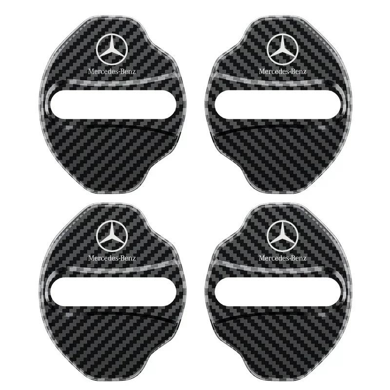 BTP5   4PCS Car Door Lock cover Protect Buckle Cover Latch Stop Anti Rust Car Accessories For Mercedes Benz W211 W210 W213 W203 W205
