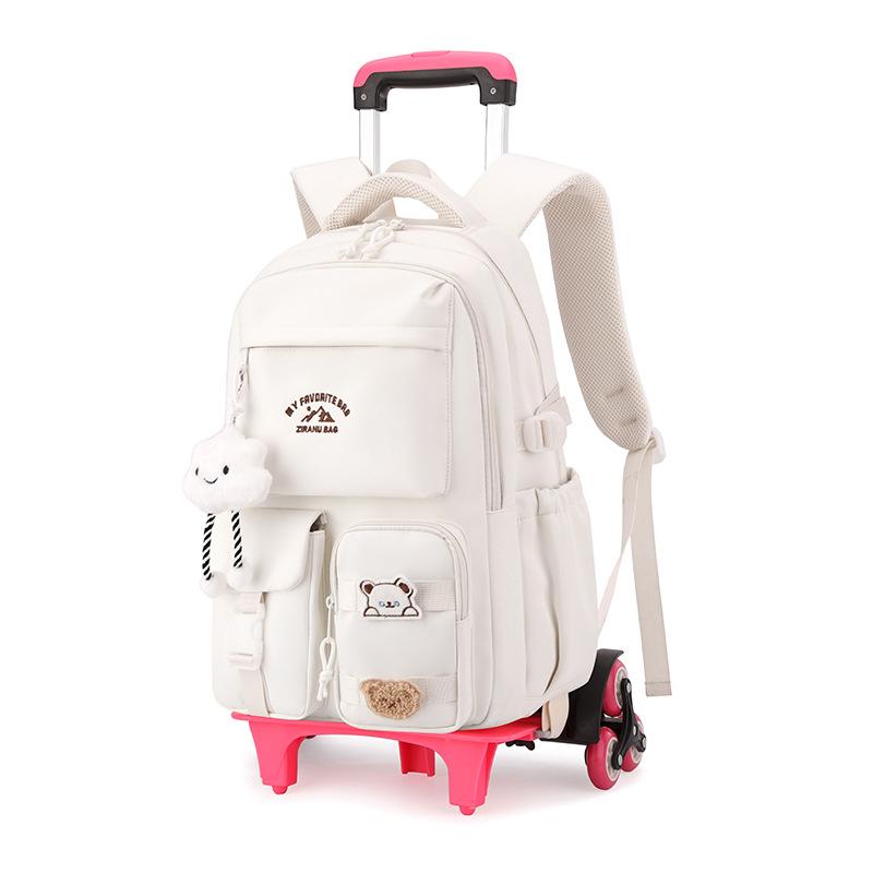 Zaino con ruote per bambini Borsa da scuola per studenti Zaini con rotelle Borsa Bambini Ragazze Trolley scolastico Borsa da scuola con ruote Zaino per libri