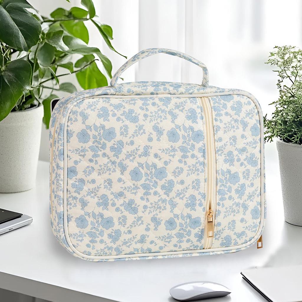 Portable Quilted Cotton Book Bag – Dustproof Cover for Travel & Prayer Books