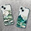 Printing Landscape Creative Mountain Phone Case For iPhone 16 15 14 13 12 11 Pro Max XS X XR 7 8 SE Soft Cover