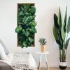 Green Leaves Monstera Leaf Sticker Waterproof Wall Mural Creative Wall Decals  for Bedroom