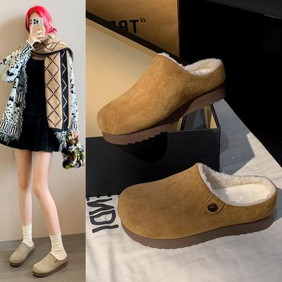 2024 Winter New Women's Furry Slippers Thick-soled Soft Warm Cotton Slippers Women's Comfortable and Fluffy Home Loafers