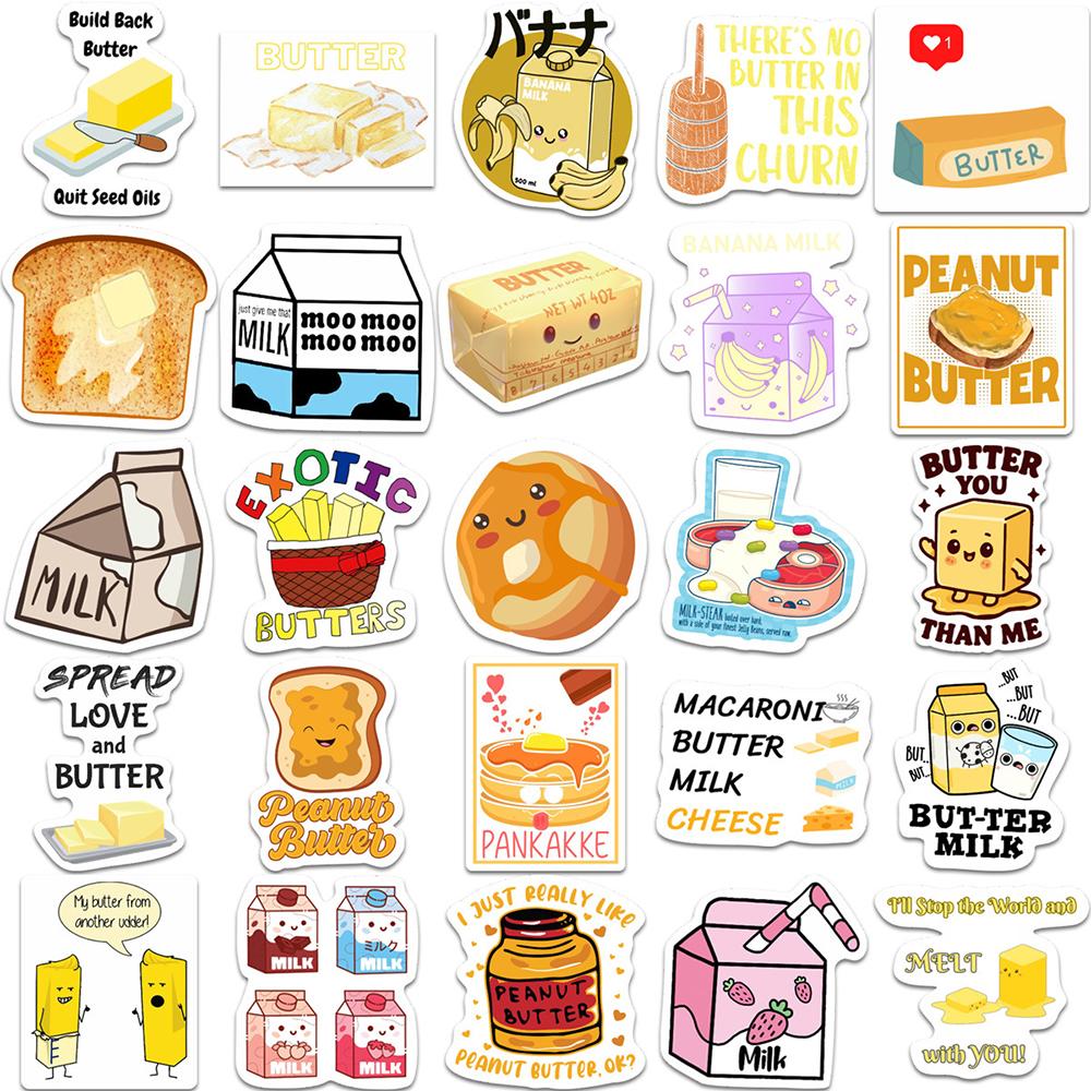 10/30/50pcs Cute Snack Food Drink Cartoon Stickers Funny Graffiti Decals for Kids Toy Water Bottle Phone Notebook Sticker Decor