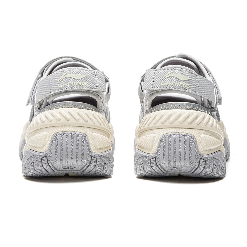 Li Ning Brown Sugar Slip Resistant, Abrasion Resistant, Lightweight River Trekking Shoes Women's Gray Silver AGUW014-1