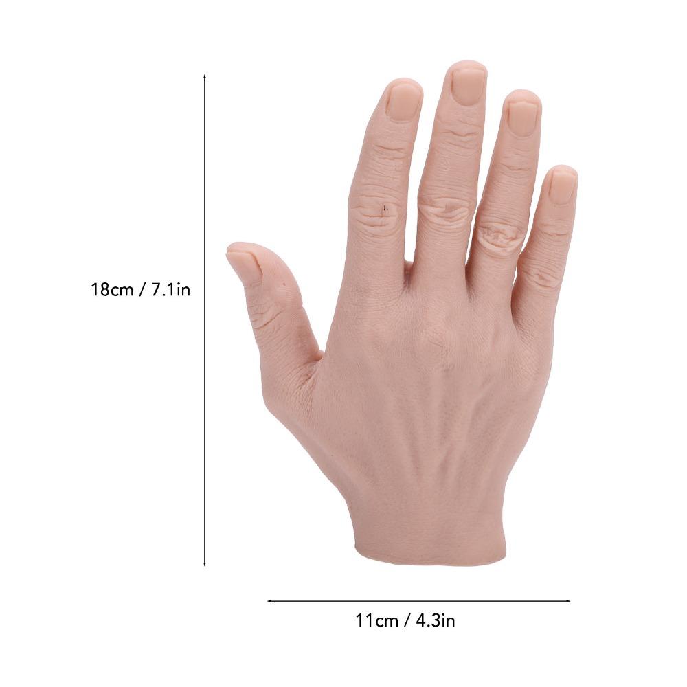 Life Size Silicone Male Hand Model Flexible Reusable Hand Model Bendable Artificial Hand  Beginners