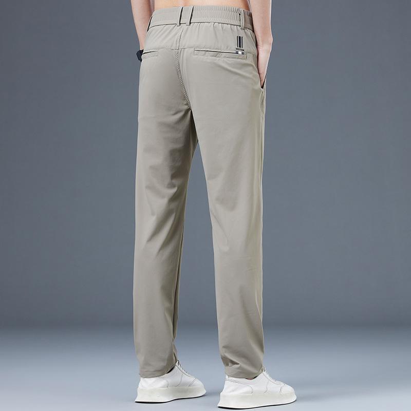 

2024 Новые мужские брюки весна/лето эластичные тонкие и классные прямые деловые повседневные брюки для мужчин 38