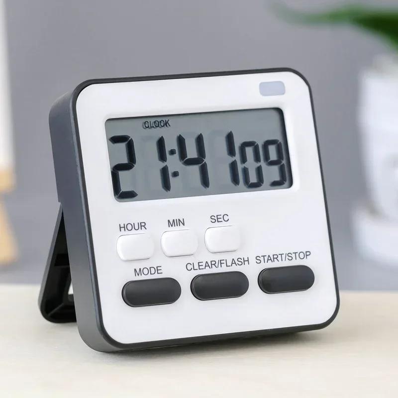 Silent Multi-Function Timer Student Time Manager Kitchen Bedroom Timer Alarm Clock Electronic Timer Mini Alarm Clock
