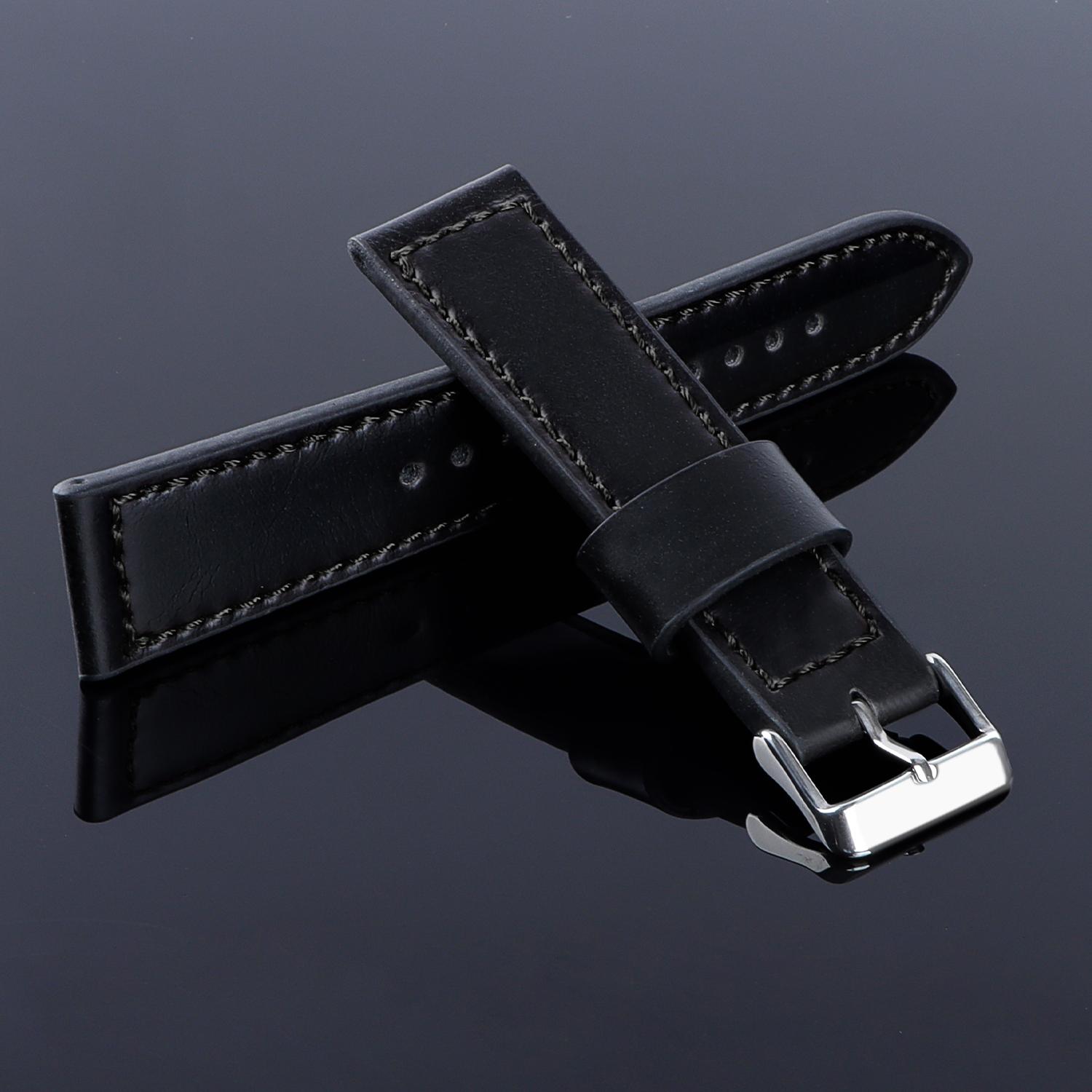

High Quality Universal Genuine Leather Watch Strap for Rolex Watch Square Buckle Sewing Belt 18/20/22/24mm Men Women Wristband 24mm