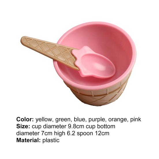 1 Set Schüssel Eisbecher Umweltfreundlich Cartoonform Plastik Dessert Joghurtbecher