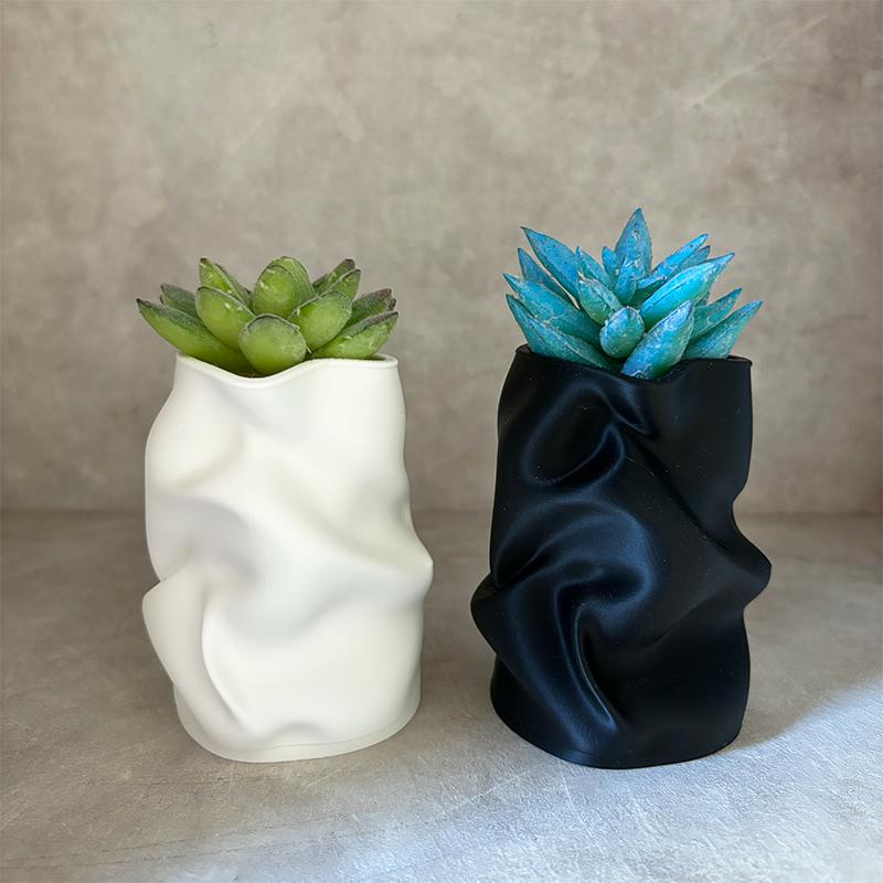 Irregular Art Vase Hydroponic Vase Desktop Ornament Plastic Flower Pot Home Garden Decoration