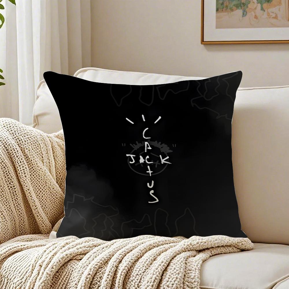 

Cool Music Brand CCactus JJackS Cushion Cover Linen Pillowcase Soft for Sofa Bed Home Room Decor 30x30cm