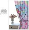 Unicorn Curtains Kids Room Colorful Cute Cartoon Rainbow Clouds Stars Print Window Treatments Drapes Curtain With Rod Pocket Polyester Perfect For