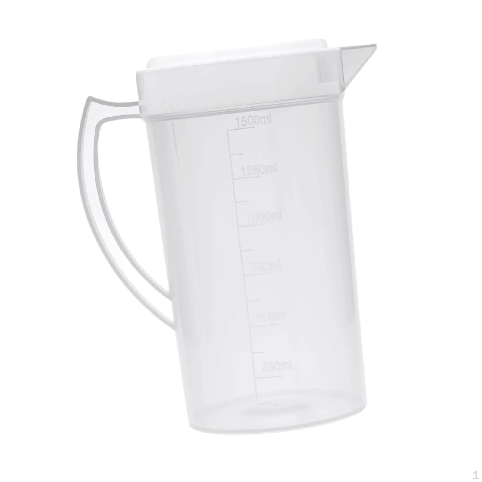 

Прозрачный кувшин для холодных напитков с крышкой 1500ml белый