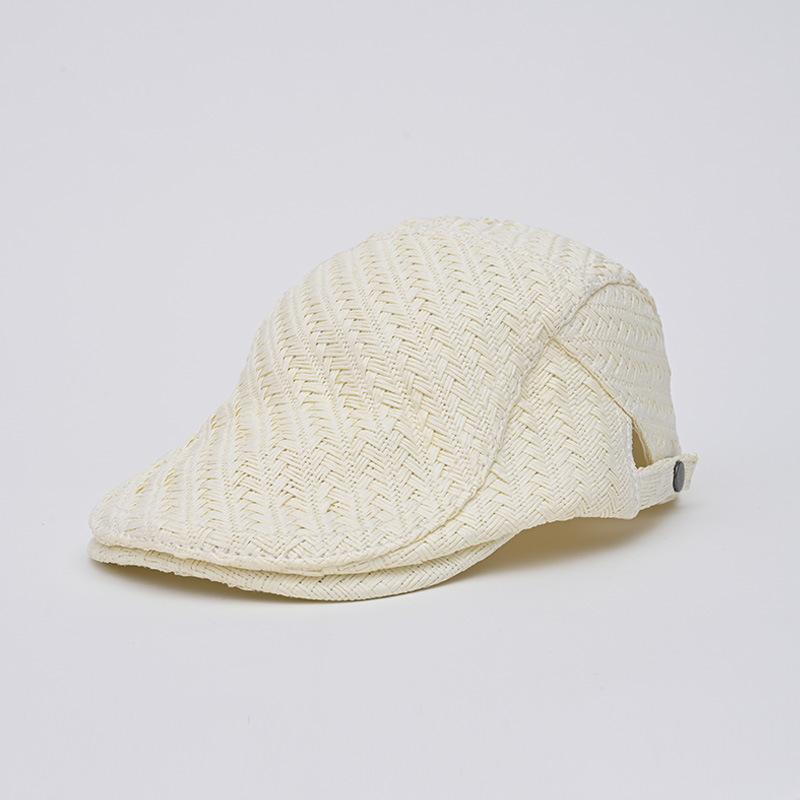 

Соломенная шляпа-утка, мужская и женская, дышащая шляпа для защиты от солнца, британский ретро-стиль, клетчатый берет, повседневная кепка Adjustable