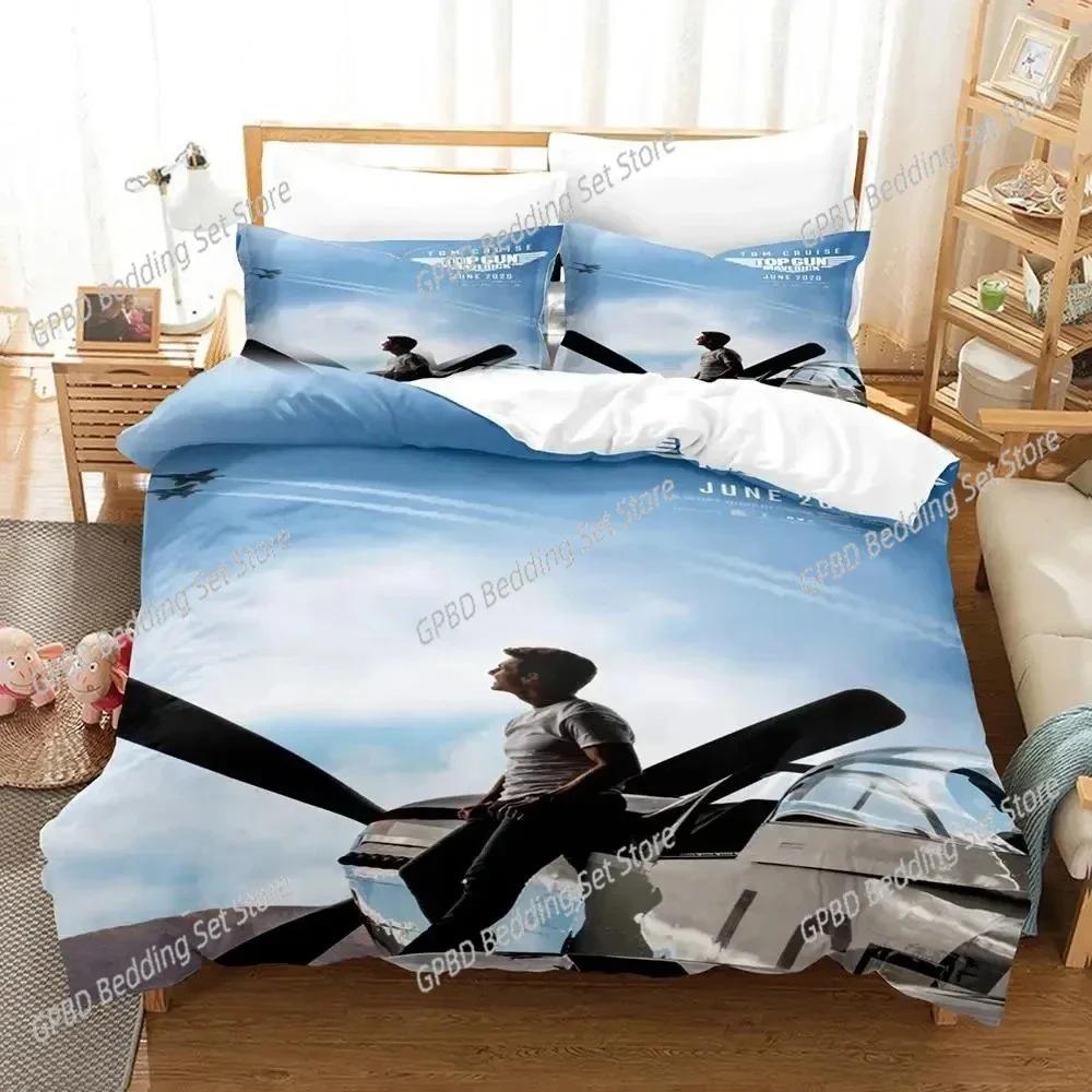TV Top Gun Maverick Beding Set For Bedrom Soft Modern Bedspreads Comefortable Children Kids Soft Duvet Cover Comfortable Quilt Cover And Pilowcase