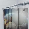 Galaxy Cat Space Bath Curtain Nebula Universe Home Decor Shower Curtain Moon Planet Room Divider Backdrop