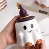 Cute Ghost Ceramic Mug with Lid