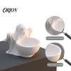 Ghost Shaped Tray for Candy 3D Printed Storage Ornament, Cute Bowl, Halloween Desktop DIY Hand Painted Crafts Jewelry Holder, Creative Desk Organizer