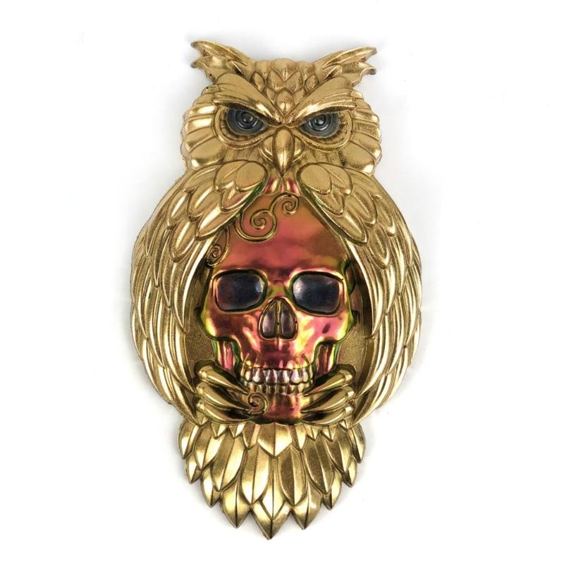 Semi-stereoscopic Owl Skull Wall Ornaments Drop Glue Mold Diy Wall Pendant Desktop Decoration Epoxy Silicone Mold