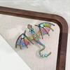 Winged Dragon Brooch Retro Colorful Dragon Brooch Pin Decorative Alloy Lapel Pin Clothes Accessory for Backpack Hats Jackets Decoration
