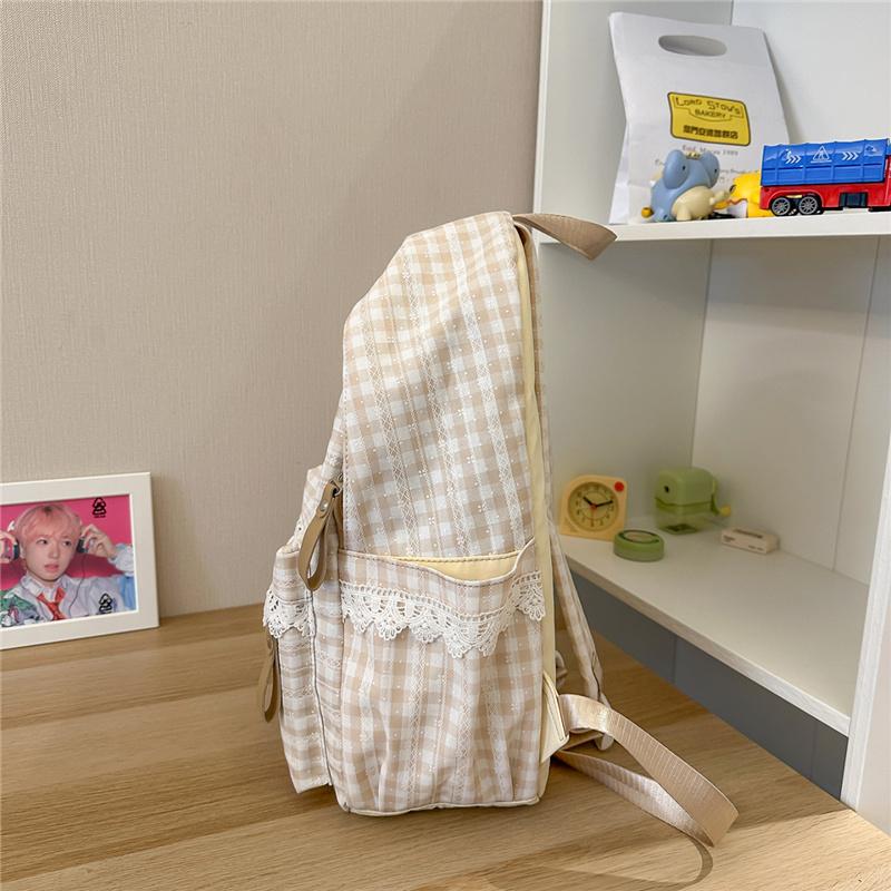 Mochila Escolar Xadrez para Estudantes Mochila Feminina
