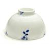 Arita ware tea bowl, rice bowl, hand-painted, Koyo kiln, sword tip, small flower design, Shinogi rice bowl, blue