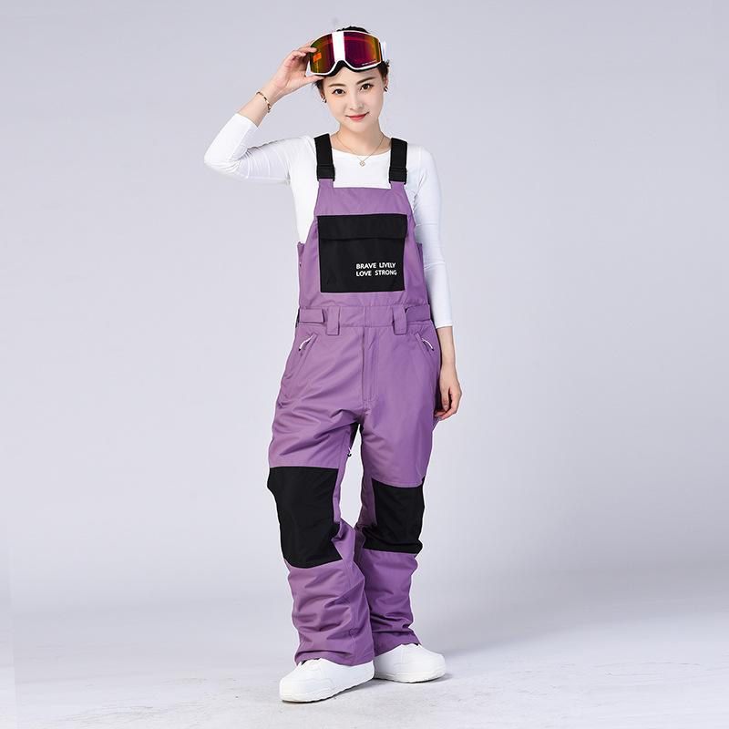 

Лыжные штаны Унисекс Нагрудники Теплые лыжные штаны Сноубордические штаны Цельные зимние штаны L